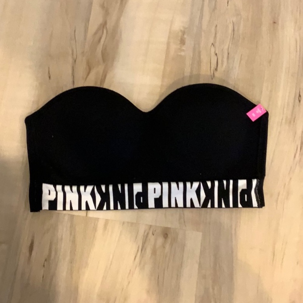 Pink Strapless Wireless Bra XS